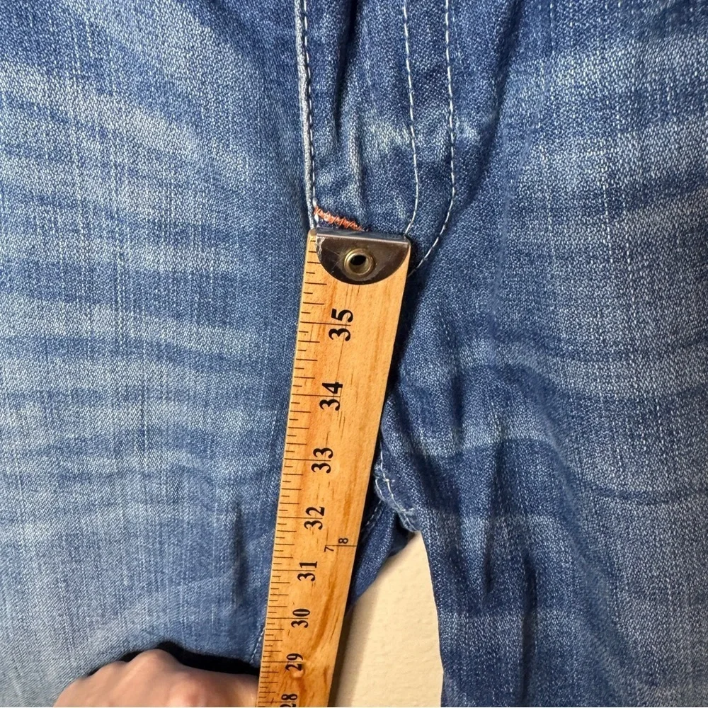 True Religion Jeans Men’s 32 Blue Relaxed Skinny Flap Denim